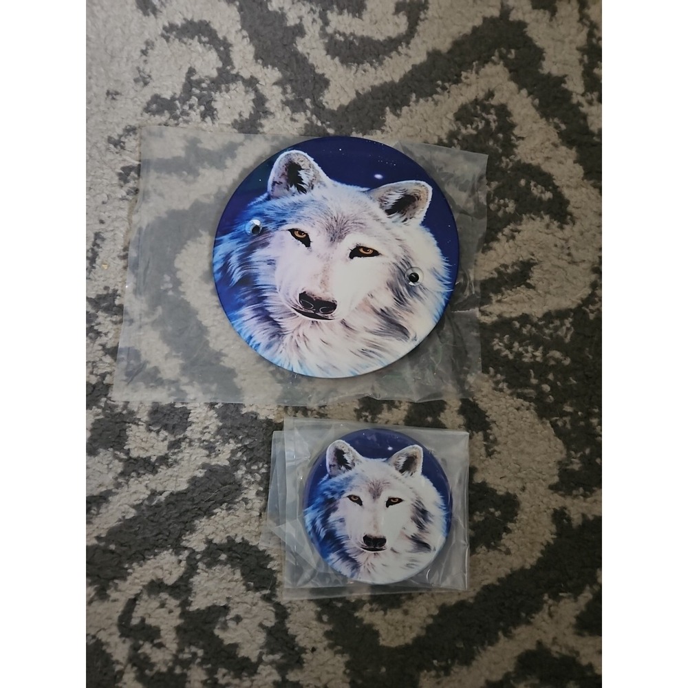 Vintage 1990s S&S Air Cleaner Cover Blue Wolf Design Emblem Motorcycle